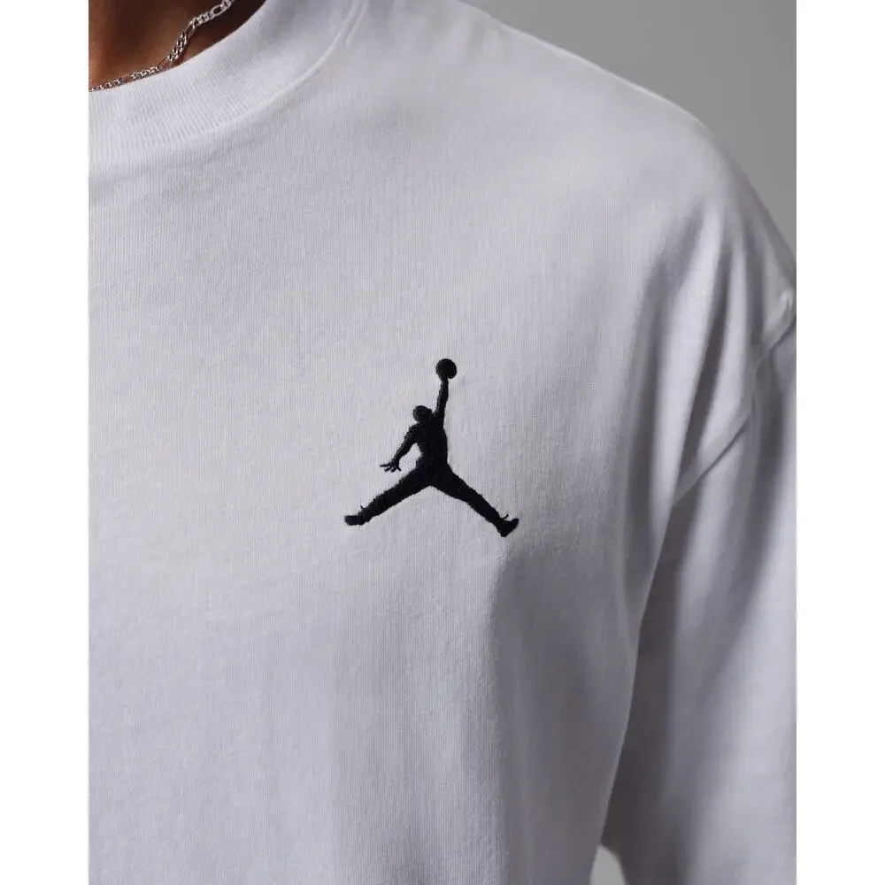 Jordan Men’s White Solid Crew Neck Short Sleeve Jumpman Logo T-Shirt 2XL